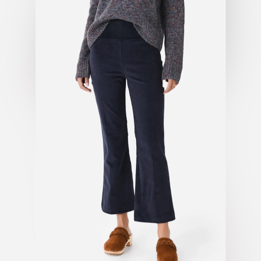 SPRWMN - Corduroy Crop Flare Pant - Navy - Size M. Like new condition